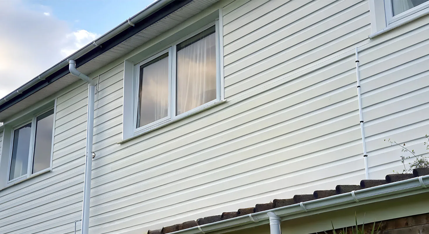 Residential UPVC cladding after professional cleaning