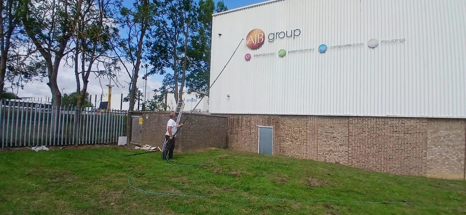 AJB Group warehouse after industrial cladding cleaning - 40,000 sq ft, Corby