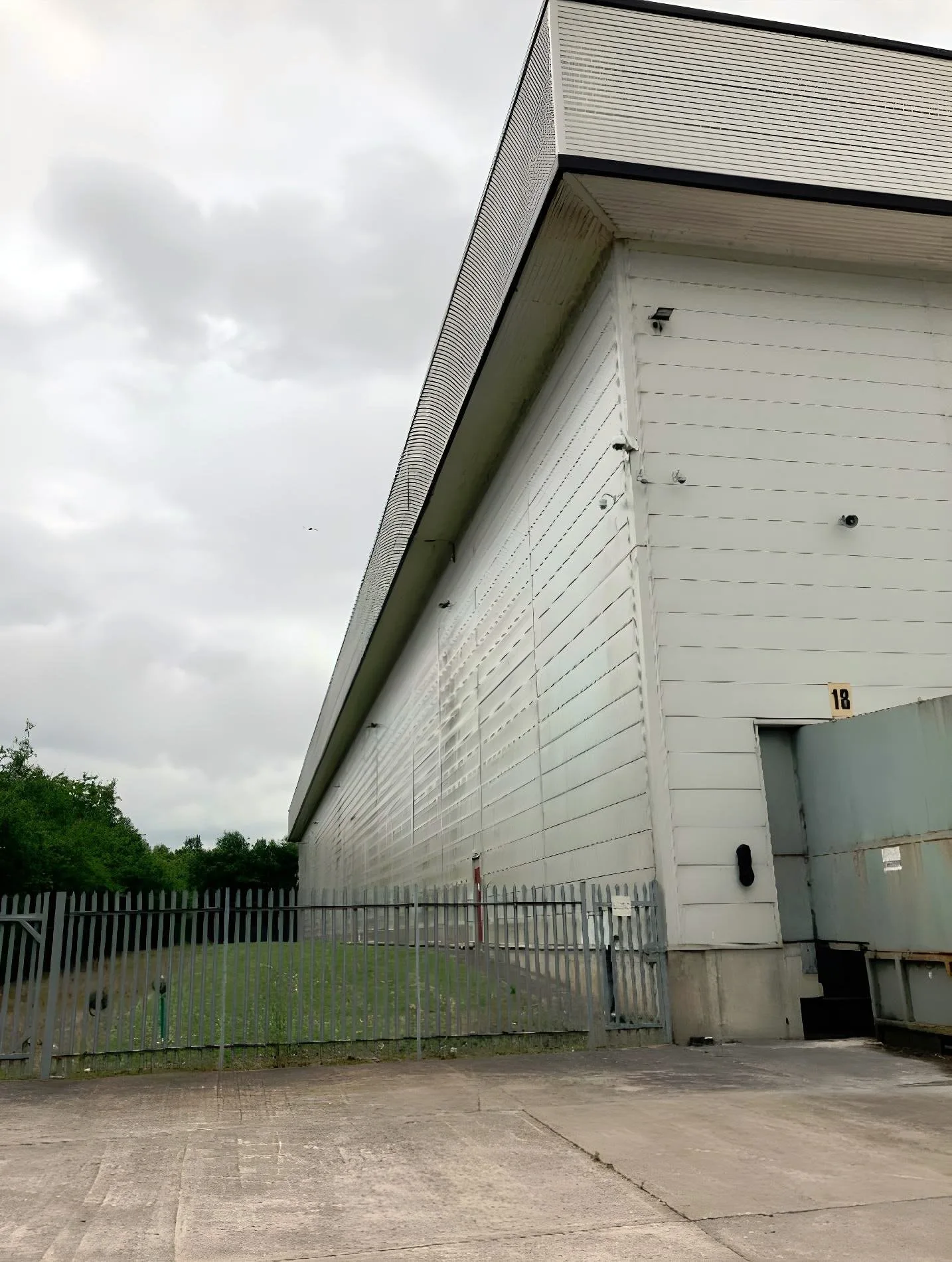 Industrial warehouse cladding after cleaning - AJB Group facility, Corby
