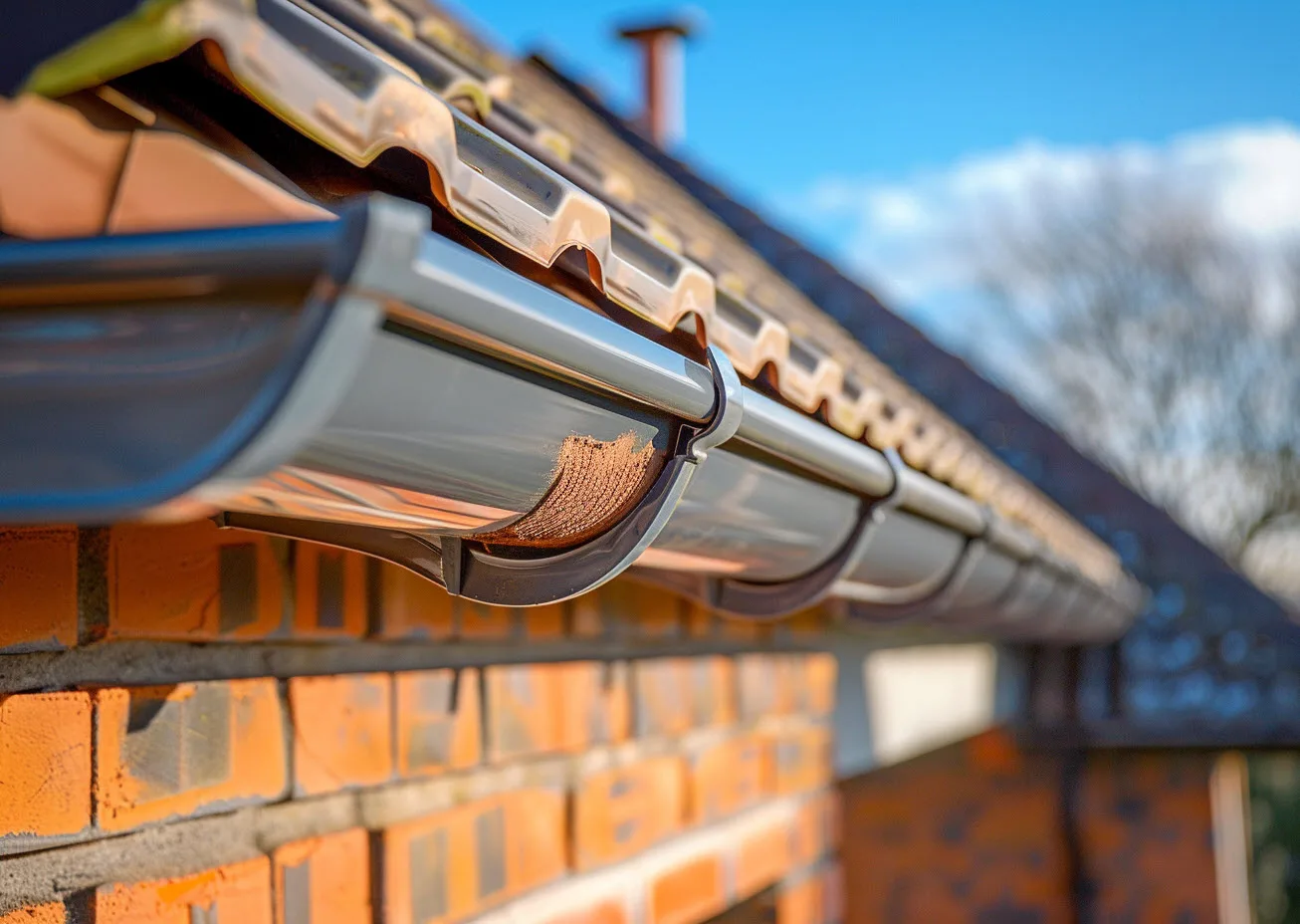 Clean gutter and fascia on residential property after professional clearing