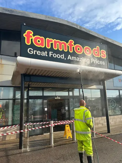 Commercial Exterior Cleaning - Farmfoods Supermarket, Crownhill, Plymouth - photo 34