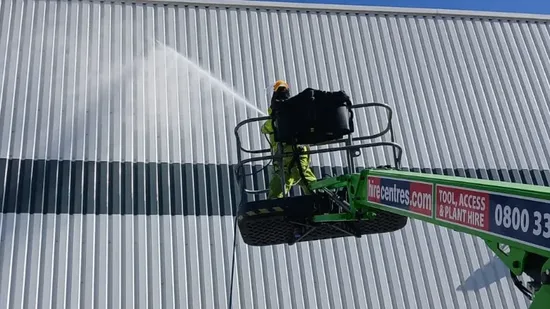 Commercial Warehouse Roof, Cladding and Gutter Cleaning - Desborough