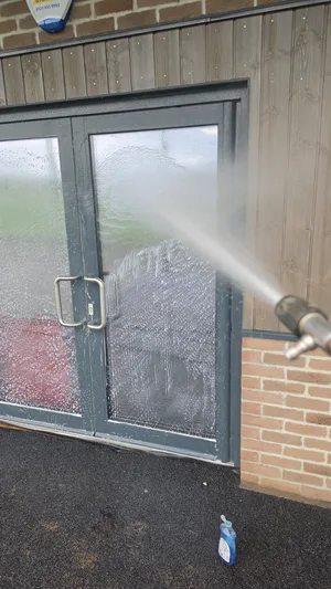 commercial school upvc door frame water fed pole rinse