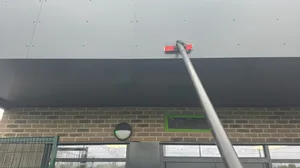 commercial school grey cladding water fed pole window clean