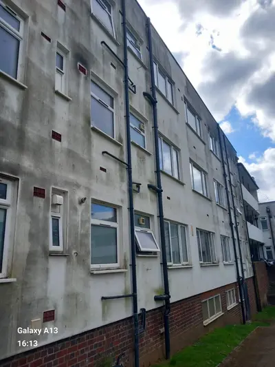 Council housing render cleaning - Northampton