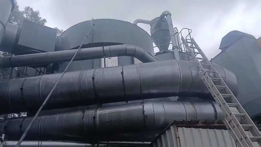 Industrial facility exterior after cleaning - AJB Group timber processing plant, Corby NN17, July 2025