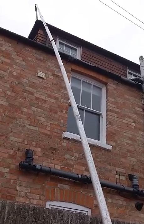 gutter cleaning unclog vacuuming hivac northampton