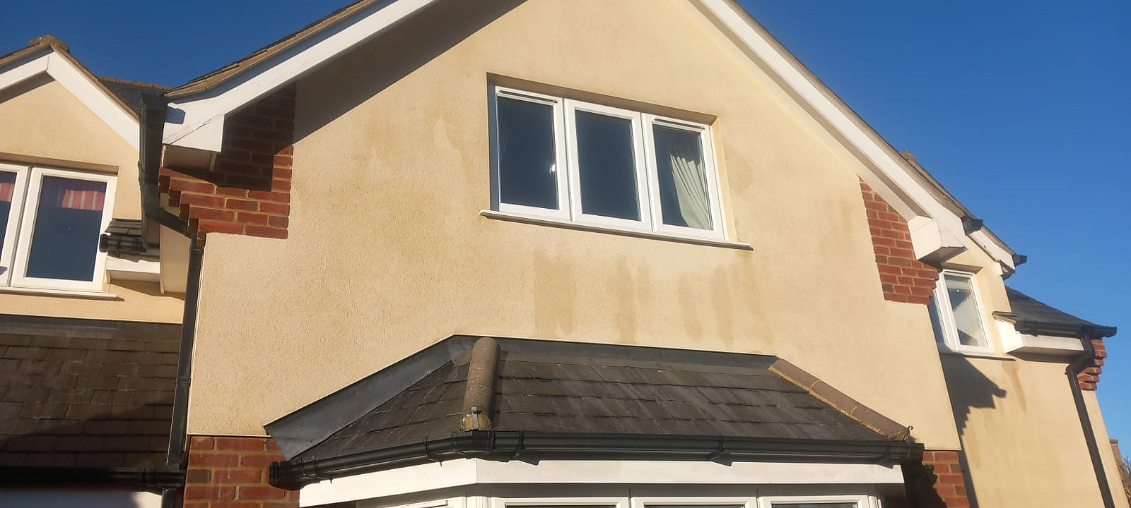 house facade after cleaning